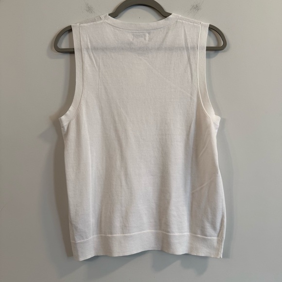 J. Crew Women's White Sleeveless sweater vest - Picture 4 of 4